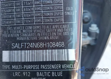 2008 Land Rover Lr2 Hse z USA, uszkodzony, nr VIN SALFT24N68H108468